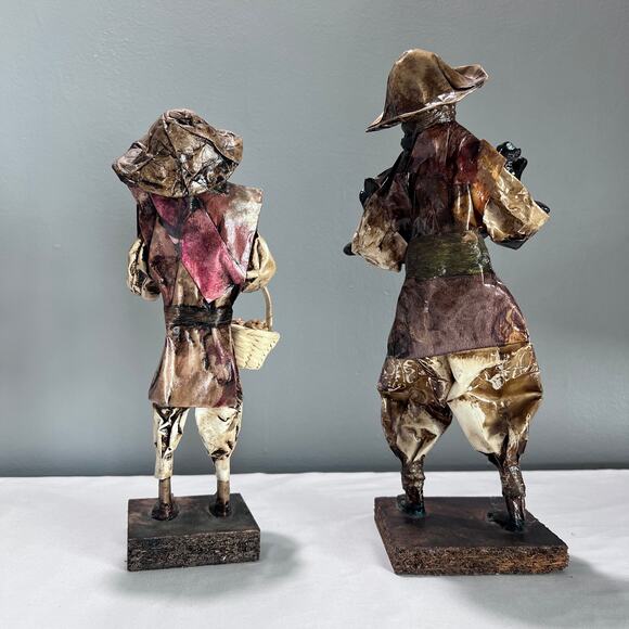 Antique Vintage Mexican Folk Art Paper Mache Villagers Figurines Vtg Collectors - Picture 2 of 13